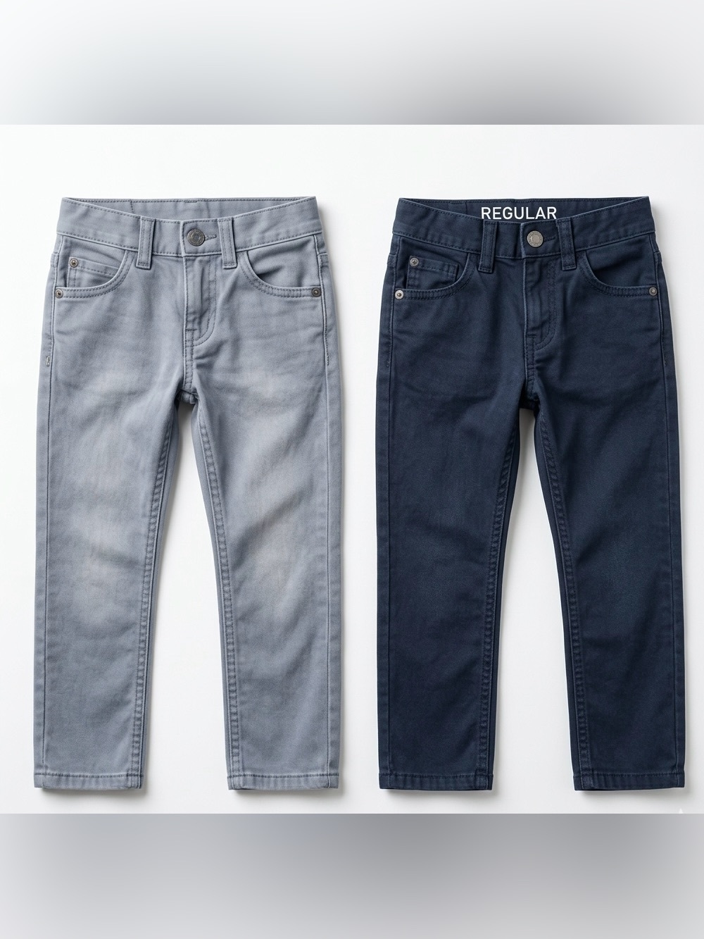H&M Boys Jeans in Light Blue/Gray and Navy - size 1.5-2 Years - wardrobe staple